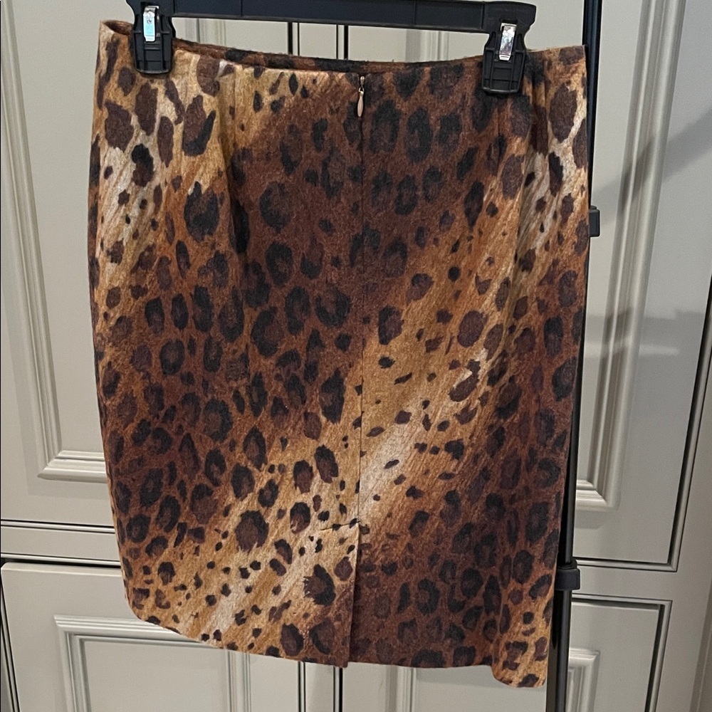 Leopard Print Pencil Skirt Animal Print Chic Statement Piece-10P - Picture 4 of 5